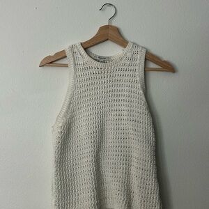 MADEWELL Cream Knit Sleeveless Top
